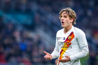 AS Roma takımından Nicolo Zaniolo İtalya futbolu sezonu 2019 / 20 AS Roma - Fotoğraf: Fabrizio Carabelli / LM