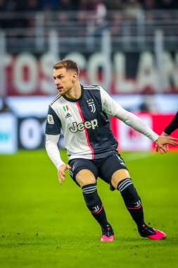 Juventus 'lu Aaron Ramsey İtalyan futbolu sezonu 2019 / 20 Juventus Fc - Fotoğraf: Fabrizio Carabelli / Lm