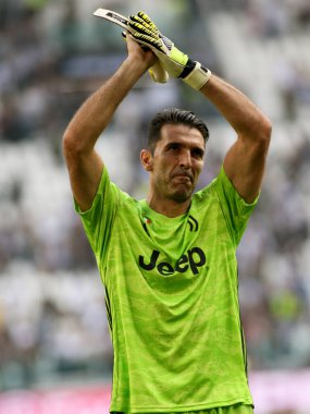 Juventus FC İtalya Futbol Serisi 2019 / 20 sezonunda 77 Gianluigi Buffon (juventus), İtalya Serie A futbol maçı, Torino 'da, Ocak 01 2020 - LPS / Claudio Benedetto