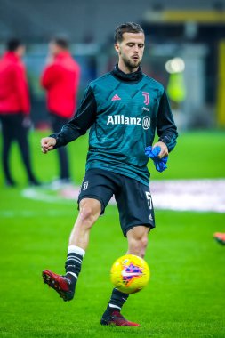 Juventus 'lu Miralem Pjaniç İtalyan futbolu serisi sırasında 2019 / 20 Juventus Fc - Fotoğraf: Fabrizio Carabelli / Lm