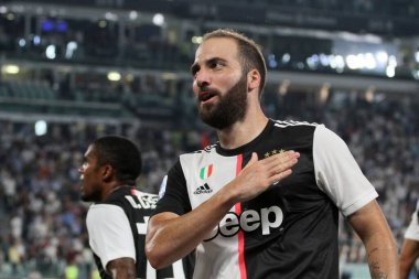 Gonzalo higuain happiness during Juventus FC italyan futbolu Serie A Sezon 2019 / 20, italyan Serie A futbol maçı, 01 Ocak 2020 - LPS / Claudio Benedetto