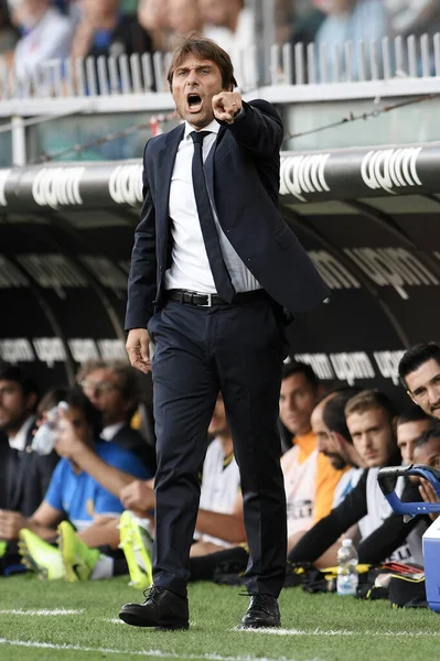 Antonio Conte Inter Podczas Internazionale Italian Soccer Serie Sezon 2019 — Zdjęcie stockowe