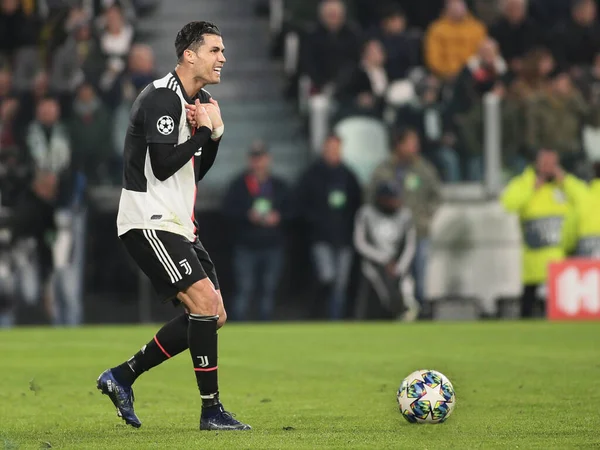 Cristiano Ronaldo Juventus Durante Temporada 2019 Del Fútbol Italiano Serie — Foto de Stock