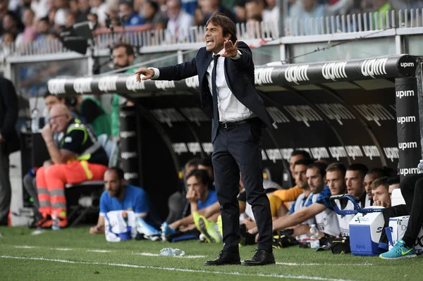 Antonio Conte Inter Durante Stagione 2019 Partita Calcio Della Serie — Foto Stock