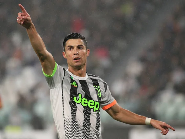 Cristiano Ronaldo Juventus Juventus Italian Soccer Serie Season 2019 Italian — стоковое фото