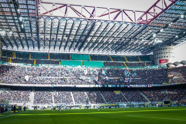 Stadio San Siro Durante Stagione Calcistica 2019 Immagini Simboliche Photo — Foto Stock