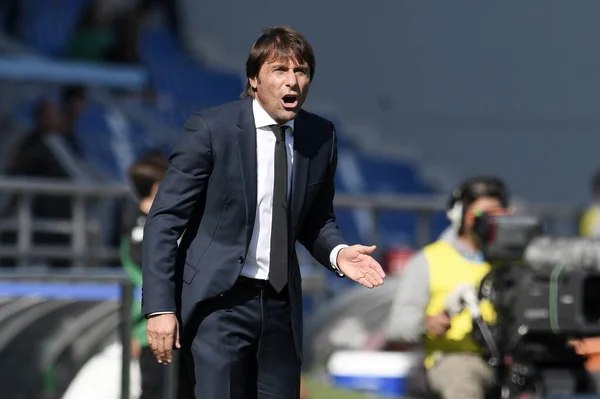 Antonio Conte Inter Podczas Internazionale Italian Soccer Serie Sezon 2019 — Zdjęcie stockowe