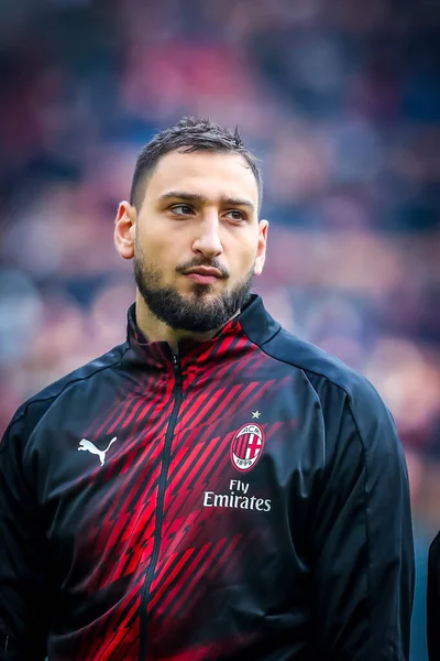 イタリアのサッカーセリエAシーズン中のAcミラノのGianluigi Donnarumma 写真クレジット Fabrizio Carabelli — ストック写真