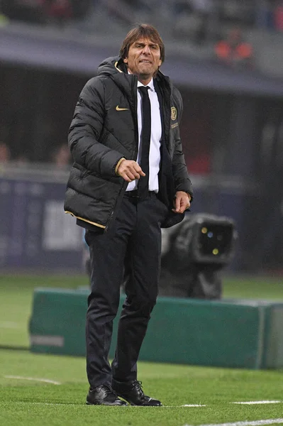 Antonio Conte Inter Během Internazionale Italský Fotbal Serie Sezóna 2019 — Stock fotografie