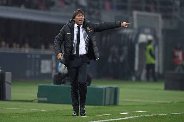 Antonio Conte Inter Podczas Internazionale Italian Soccer Serie Sezon 2019 — Zdjęcie stockowe