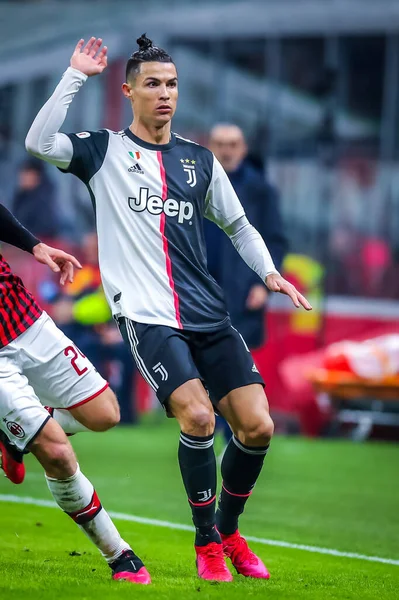 Cristiano Ronaldo Juventus Během Italského Fotbalu Serie Sezóna 2019 Juventus — Stock fotografie