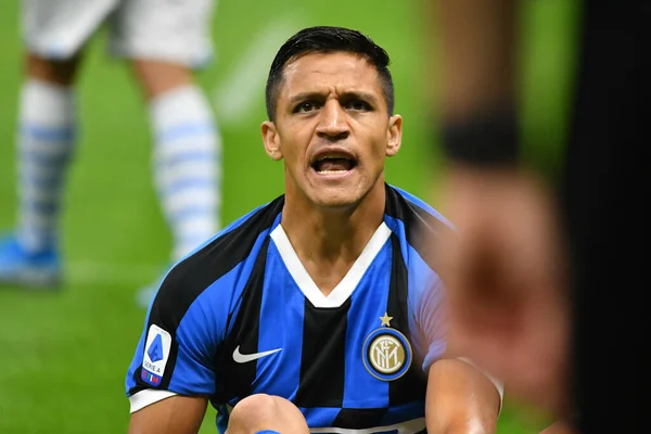 Alexis Sanchez Inter Olasz Serie Labdarúgó Szezon 2019 Olasz Serie — Stock Fotó