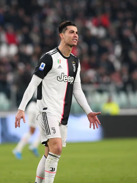 Cristiano Ronaldo Juventus Během Juventus Italský Fotbal Serie Sezóna 2019 — Stock fotografie