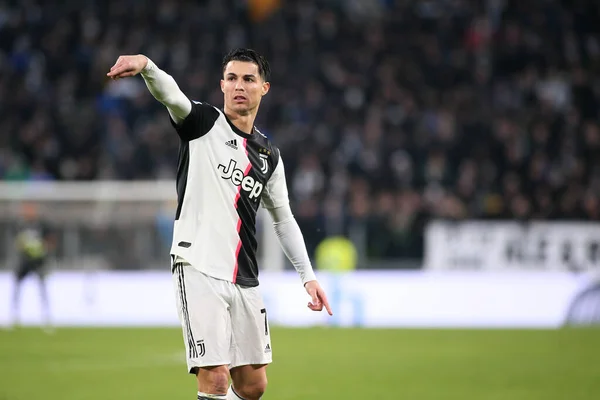 Cristiano Ronaldo Juventus Během Juventus Italský Fotbal Serie Sezóna 2019 — Stock fotografie