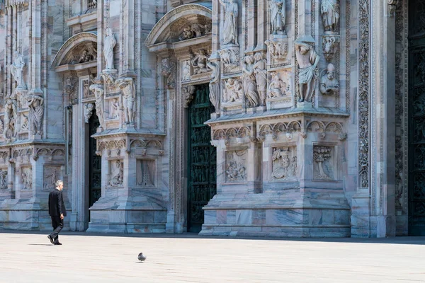 Andrea Bocelli Während Andrea Bocelli Dom Musikkonzert Mailand April 2020 — Stockfoto