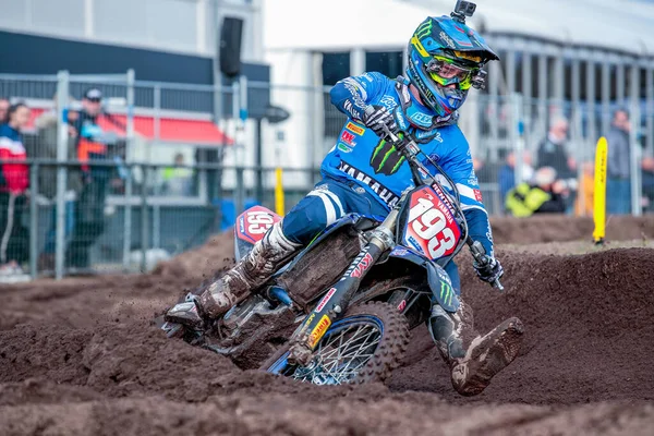 Jago Geerts Bel Yamaha Factory Racing Classe Mx2 Mxgp Netherlands — стоковое фото