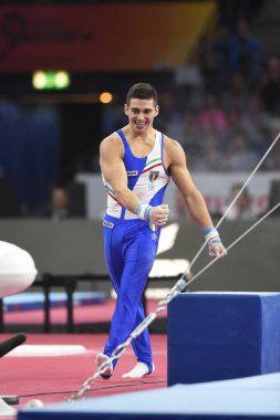 Carlo Macchini (ita) Artistik Jimnastik Dünya Şampiyonası sırasında yüksek çıta, Stuttgart Jimnastik (ger), Ekim 04: 19 - LPS / Filippo Tomasi