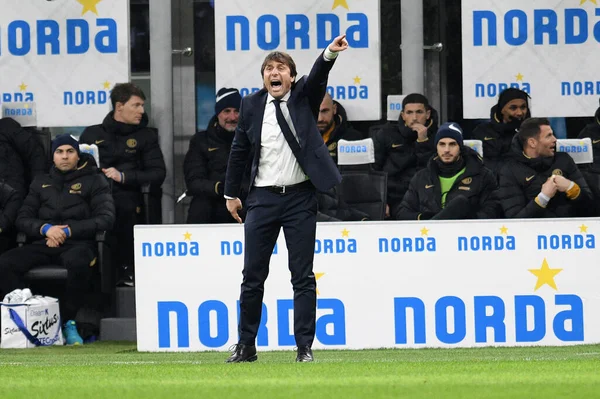 Antonio Conte Inter Durante Internazionale Serie Temporada 2019 Serie Italiana — Fotografia de Stock