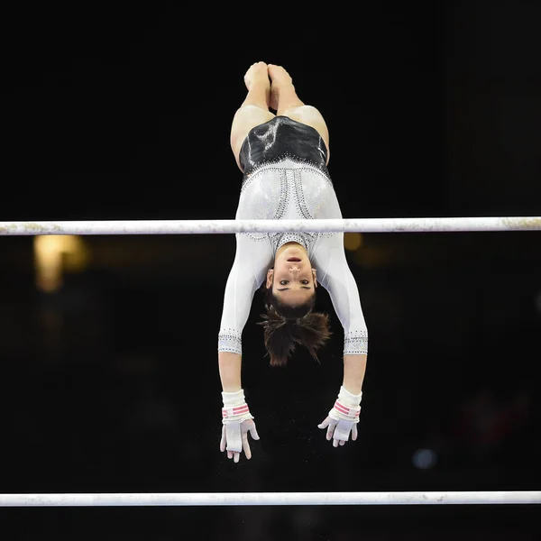 Elisa Iorio Ita Bares Paralelos Durante Campeonato Mundial Gimnasia Artística —  Fotos de Stock