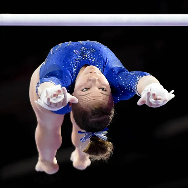 Grace Callum Usa Barras Paralelas Durante Salto Shaposhnikova Durante Campeonato —  Fotos de Stock