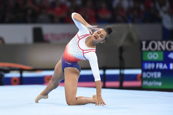 Marine Boyer Fra Piano Durante Campionati Mondiali Ginnastica Artistica Ginnastica — Foto Stock