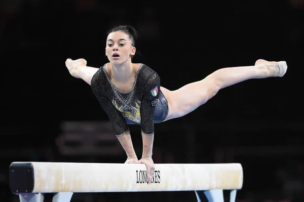 Giorgia Villa Ita Viga Equilibrio Durante Campeonato Mundial Gimnasia Artística —  Fotos de Stock