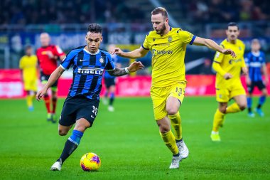 FC Internazionale takımından Lautaro Martnez İtalya futbolu sezonu sırasında 2019 / 20 FC Internazionale - Fotoğraf: Fabrizio Carabelli / LM 