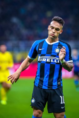 FC Internazionale takımından Lautaro Martnez İtalya futbolu sezonu sırasında 2019 / 20 FC Internazionale - Fotoğraf: Fabrizio Carabelli / LM 