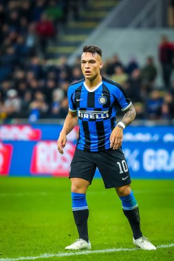 FC Internazionale takımından Lautaro Martnez İtalya futbolu sezonu sırasında 2019 / 20 FC Internazionale - Fotoğraf: Fabrizio Carabelli / LM 