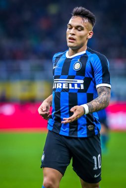 FC Internazionale takımından Lautaro Martnez İtalya futbolu sezonu sırasında 2019 / 20 FC Internazionale - Fotoğraf: Fabrizio Carabelli / LM 