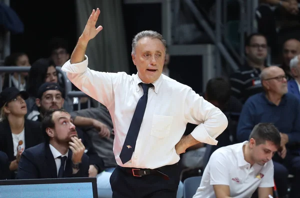 Piero Bucchi Koçu Virtus Roma Talyan Serie Basketbol Şampiyonası 2019 — Stok fotoğraf