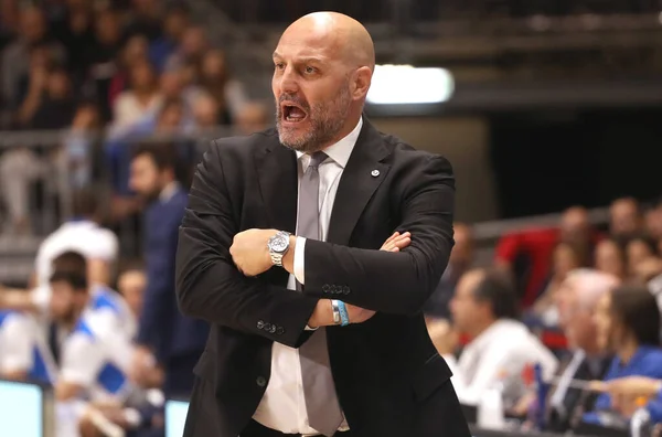 Aleksandar Djordjevic Coach Virtus Segafredo Bologna Italian Serie Basketball Championship — Foto de Stock