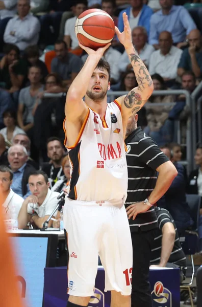 Tommaso Baldasso Virtus Roma Italiensk Serie Basketball Championship 2019 Italiensk - Stock-foto