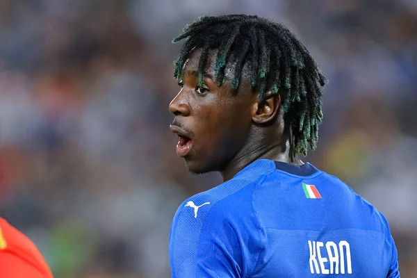 Moise Kean Olaszországban Alatti Labdarúgó Válogatott Olasz Labdarúgó Csapat Olaszországban — Stock Fotó