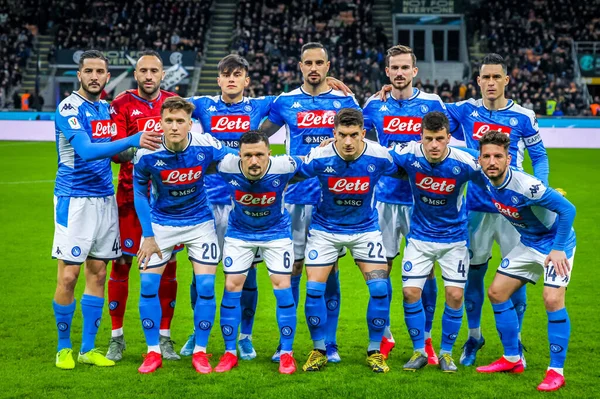 Die Spieler Des Ssc Neapel Während Der Italienischen Serie Saison — Stockfoto