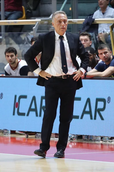 Piero Bucchi Coach Virtus Roma Italian Serie Basketball Championship 2019 — Foto de Stock