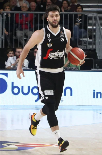 Stefan Markovic Virtus Segafredo Bologna Durante Campeonato Italiano Basquetebol Série — Fotografia de Stock