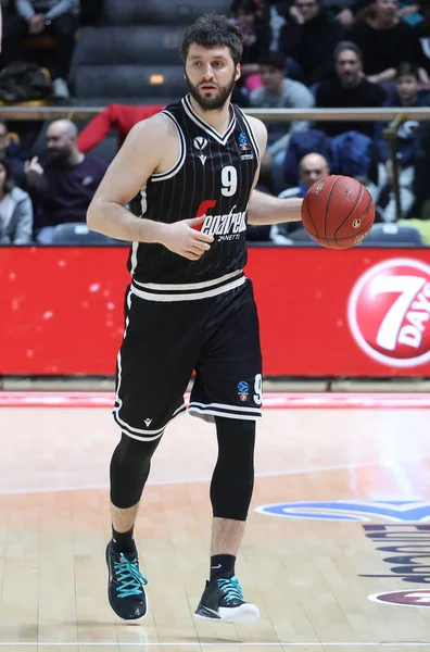 Stefan Markovic Dygder Segafredo Bologna Italienska Serie Basket Championship 2019 — Stockfoto
