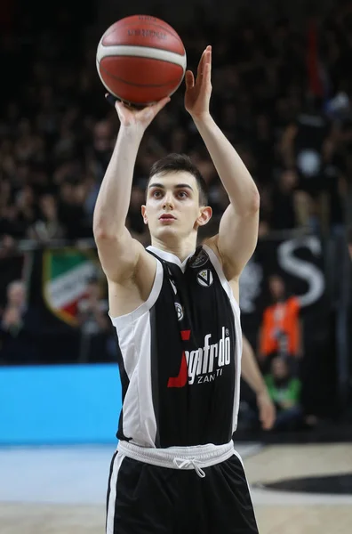 Lorenzo Deri Virtus Segafredo Bologna Tijdens Italiaans Serie Basketbal Kampioenschap — Stockfoto