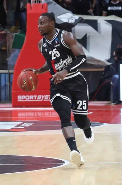 David Reginald Cournooh Virtus Segafredo Bologna Durante Campeonato Italiano Baloncesto — Foto de Stock