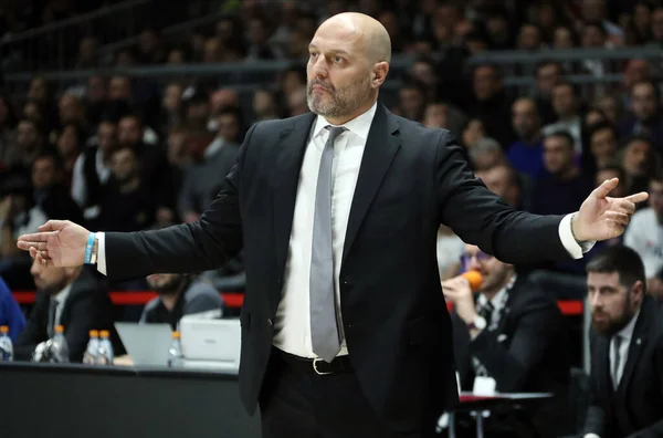 Aleksandar Djordjevic Coach Virtus Segafredo Bologna Italian Serie Basketball Championship — Foto de Stock