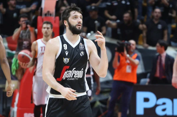 Stefan Markovic Virtus Segafredo Bologna Durante Campeonato Italiano Baloncesto Serie — Foto de Stock