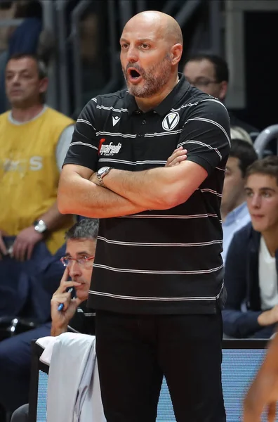 Aleksandar Djordjevic Coach Virtus Segafredo Bologna Italian Serie Basketball Championship — Foto de Stock
