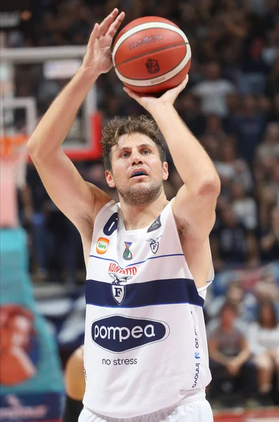 Stefano Mancinelli Fortitudo Pompea Bologna Italiensk Serie Basketball Championship 2019 - Stock-foto