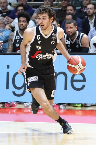 Alessandro Pajola Virtus Segafredo Bologna Tijdens Italiaans Serie Basketbal Kampioenschap — Stockfoto