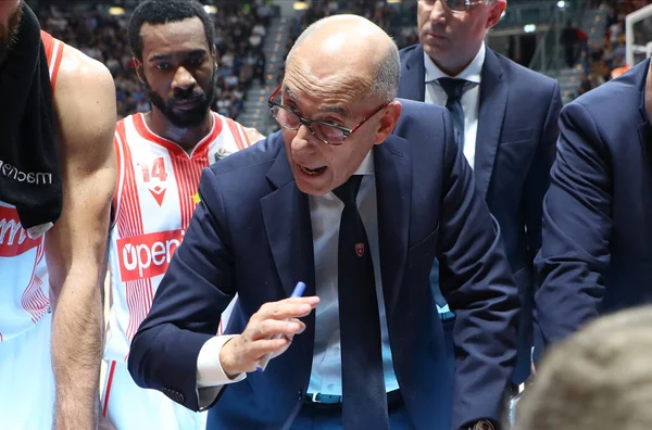 Attilio Caja Coach Openjobmetis Varese Italian Serie Basketball Championship 2019 — Foto de Stock