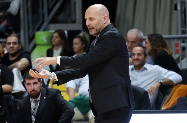 Aleksandar Djordjevic Coach Virtus Segafredo Bologna Italian Serie Basketball Championship — Foto de Stock