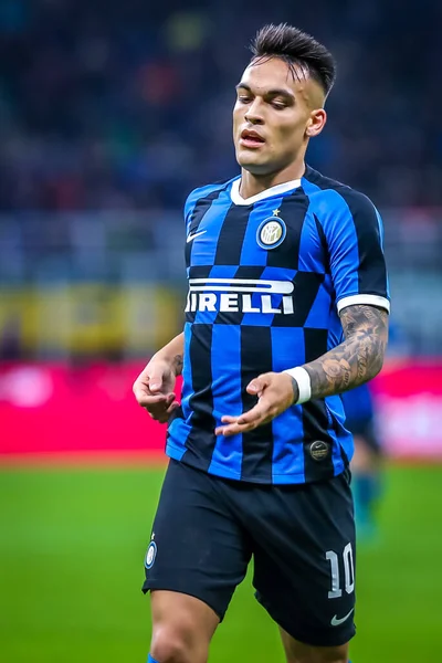 Lautaro Martnez Del Internazionale Durante Temporada Fútbol Italiano Serie 2019 — Foto de Stock