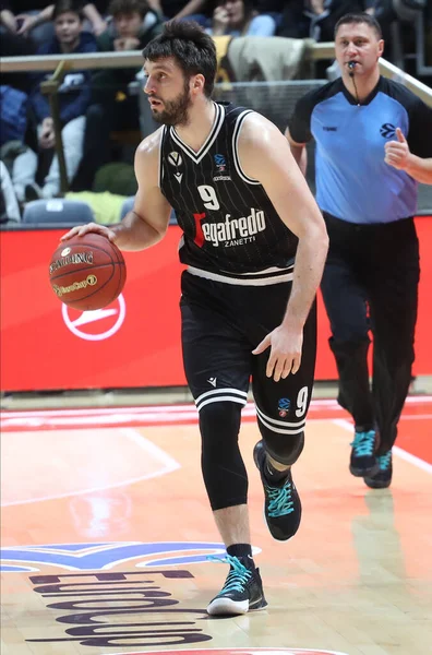 Stefan Markoviç Virtus Segafredo Bologna Talyan Serie Basketbol Şampiyonası 2019 — Stok fotoğraf