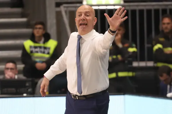 Massimiliano Menetti Coach Italian Serie Basketball Championship 2019 Italian Basketball — Foto de Stock